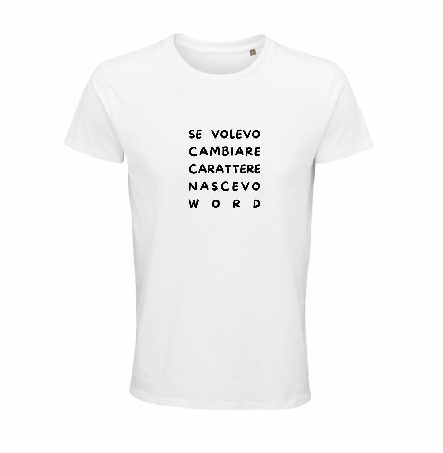 Maglietta “Se volevo cambiare carattere nascevo Word”
