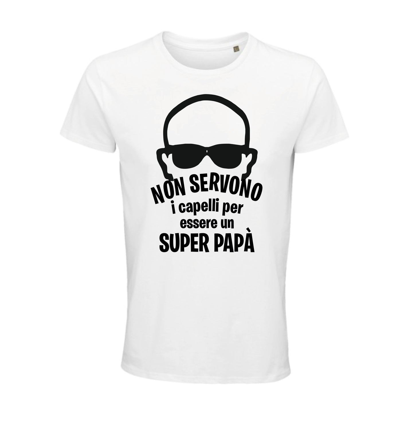 Maglietta "Non servono i capelli per essere un super papà"