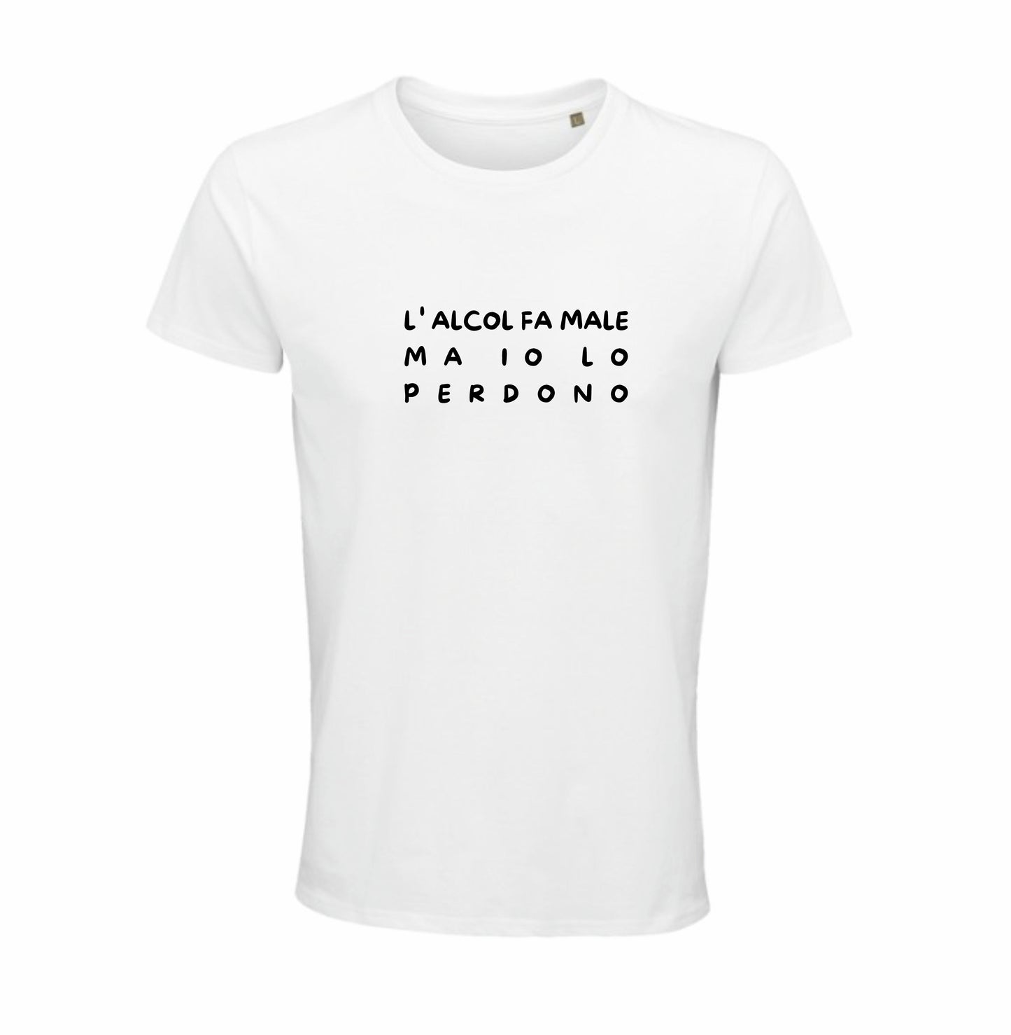 Maglietta “L’alcol fa male ma io lo perdono”