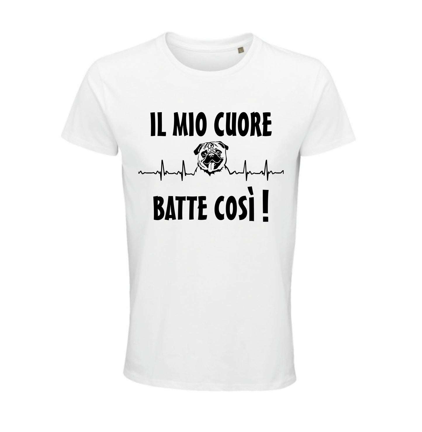 Maglietta il mio cuore batte così carlino