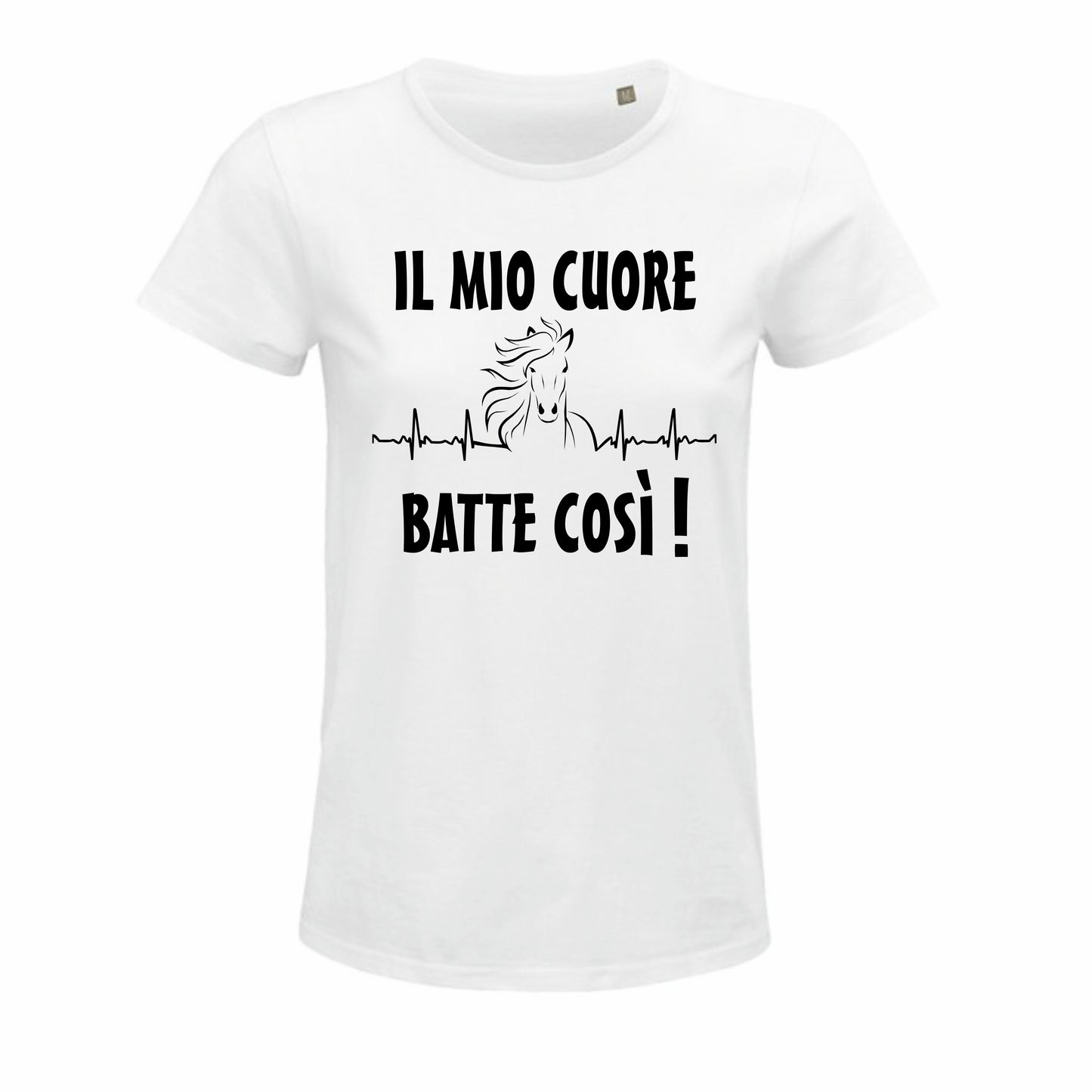 Maglietta il mio cuore batte così cavallo