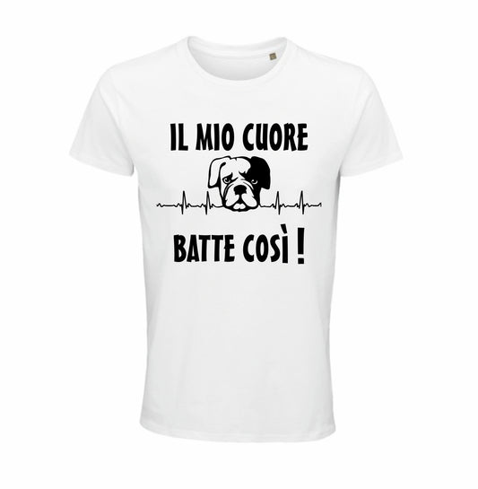 Maglietta il mio cuore batte così boxer