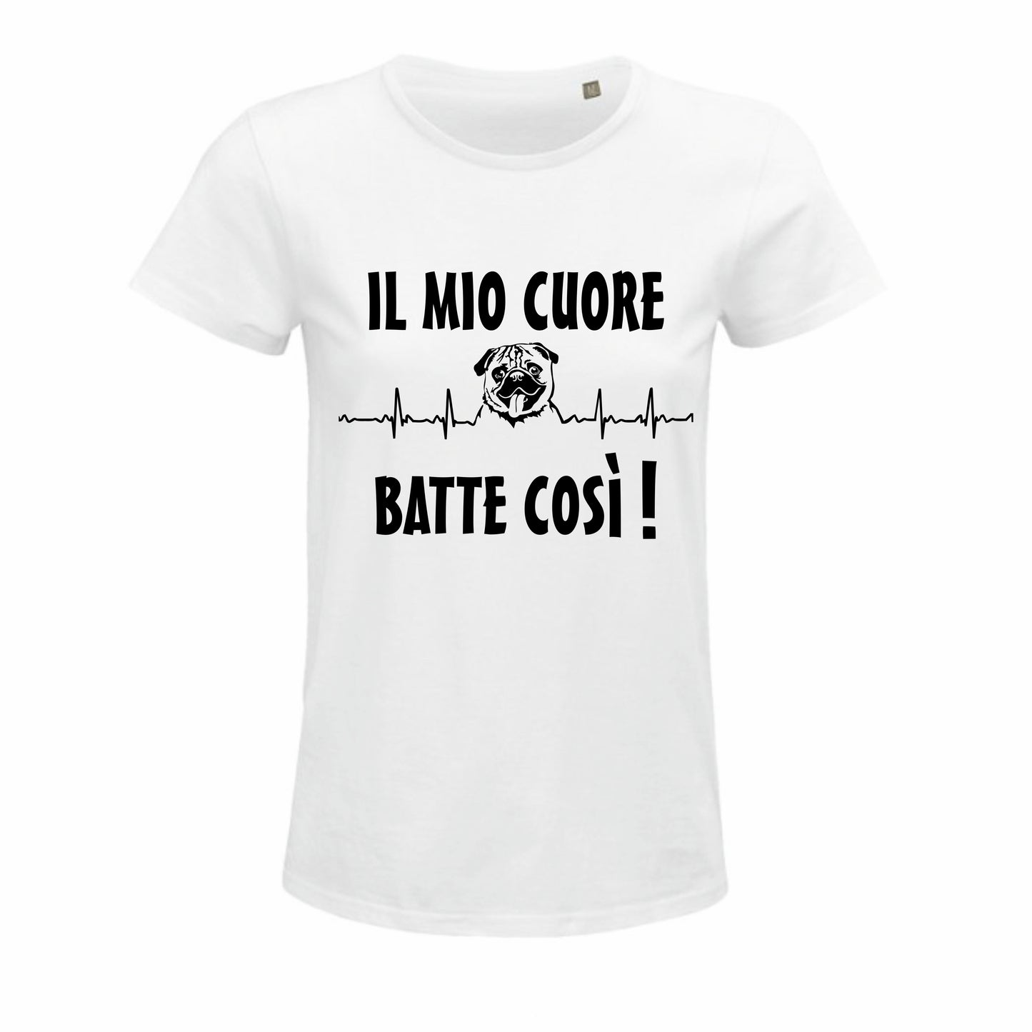 Maglietta il mio cuore batte così carlino