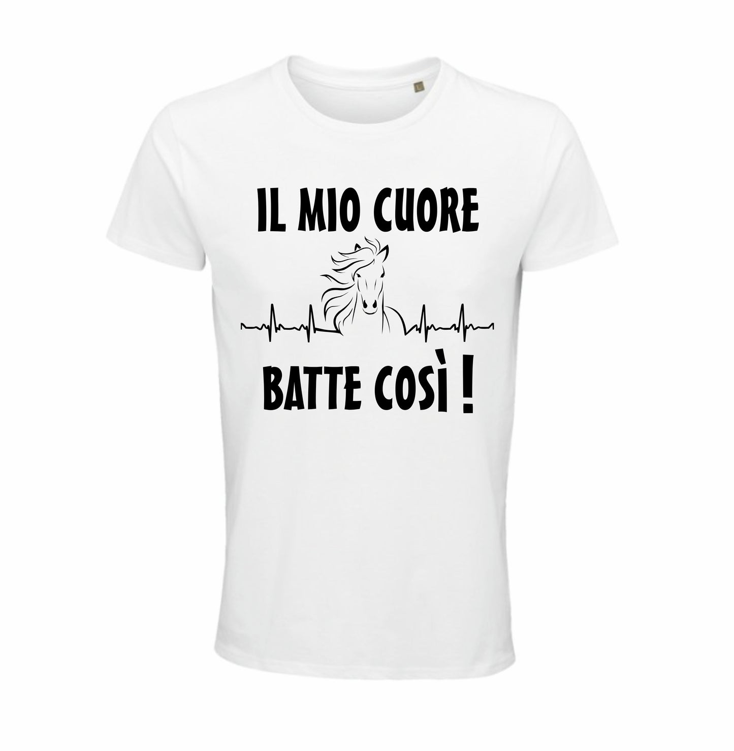 Maglietta il mio cuore batte così cavallo