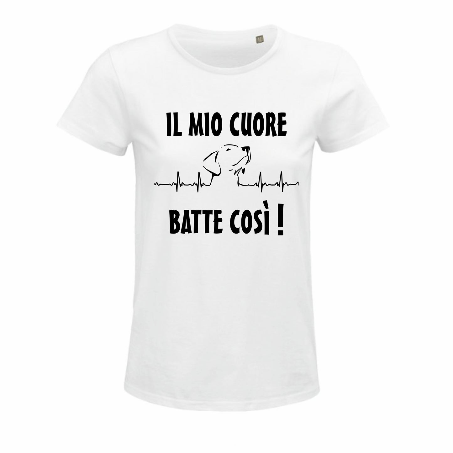 Maglietta il mio cuore batte così labrador