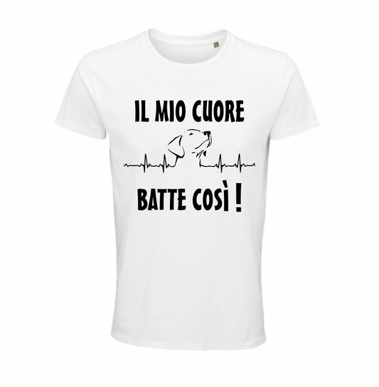 Maglietta il mio cuore batte così labrador